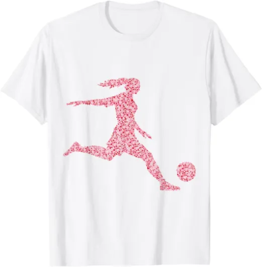 Foot Football Fille Femme Enfant T-Shirt